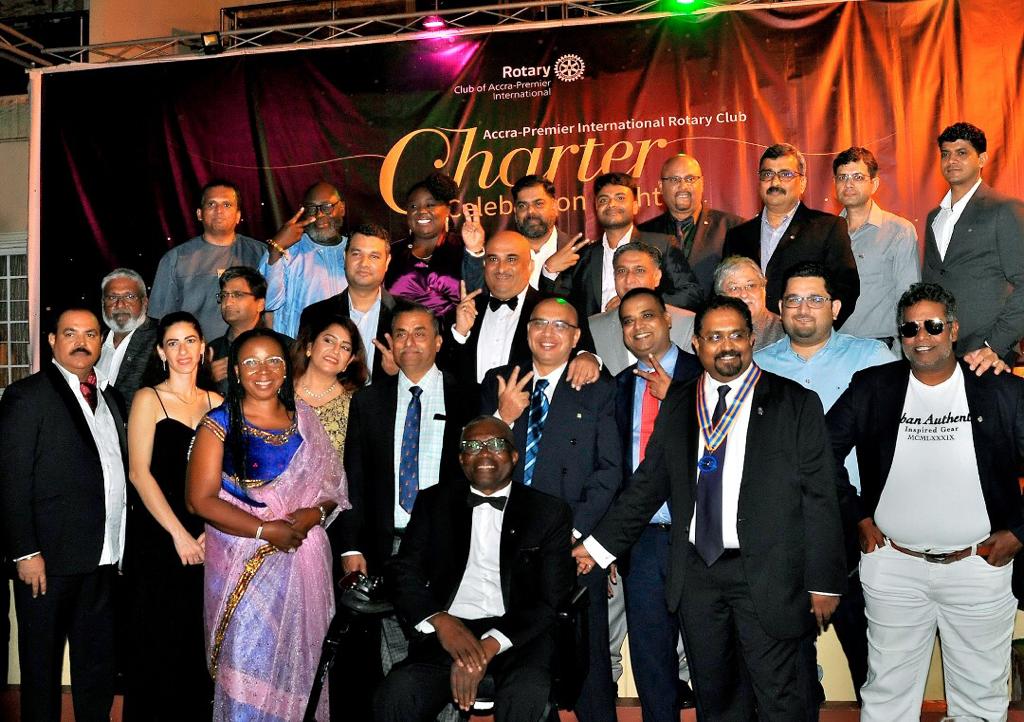 Rotary Club of Accra-Premier International joins the Rotary family with Charter